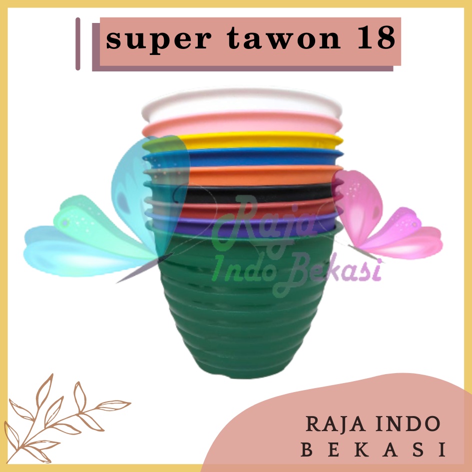 Pot Super Tawon 18 Cm Putih Hitam Ungu Pink Orange Pot Tawon 18 Putih Mirip Pot Tawon Pirus 18 20 21