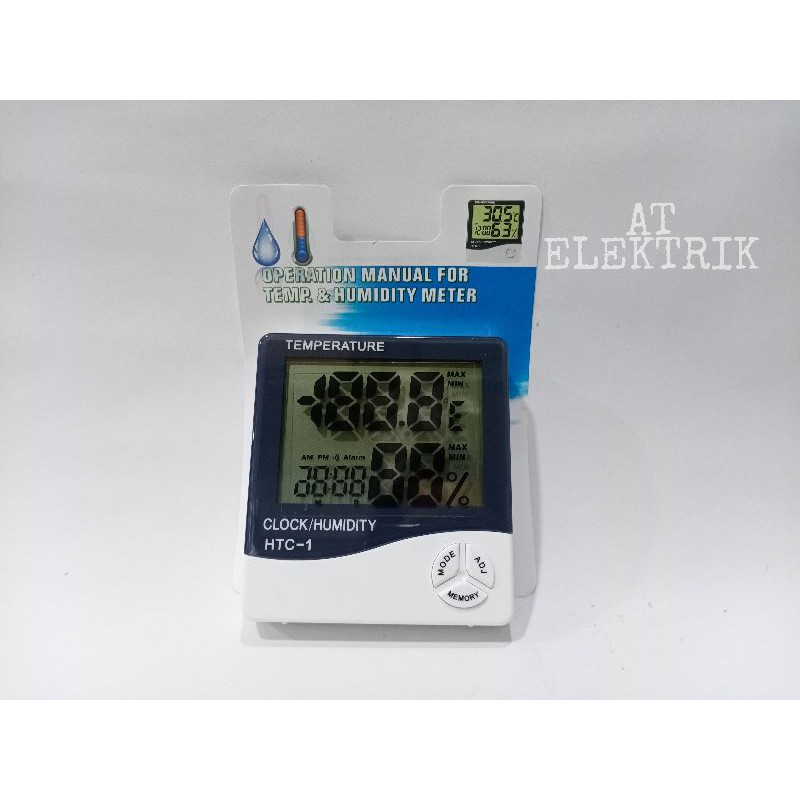 HTC - 1 LCD Digital Termometer / Operation Manual For Tem &amp; Humiditymeter