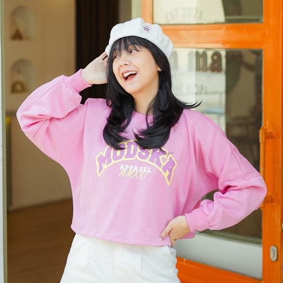 Mvp - Modska Oversize Crop - Sweater Oversize Crop Wanita