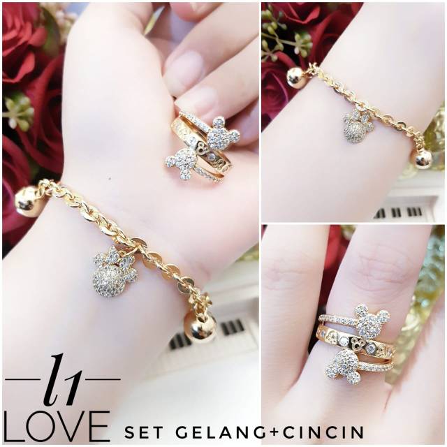 Xuping set perhiasan lapis emas 24k 0825j