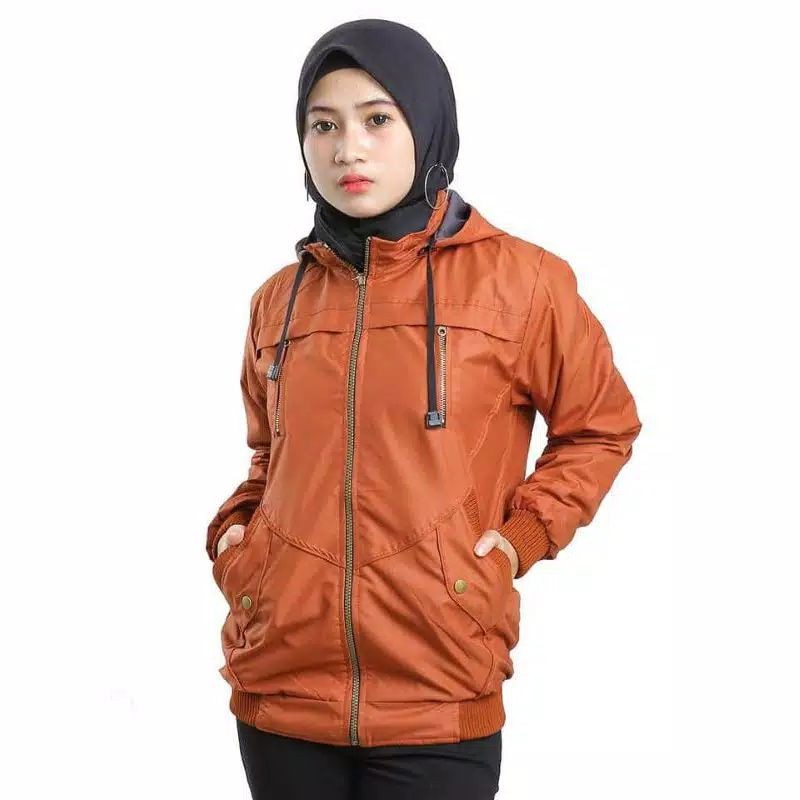 (COD)JAKET WANITA BOLAK BALIK.JAKET CEWEK.JAKET PARASUT