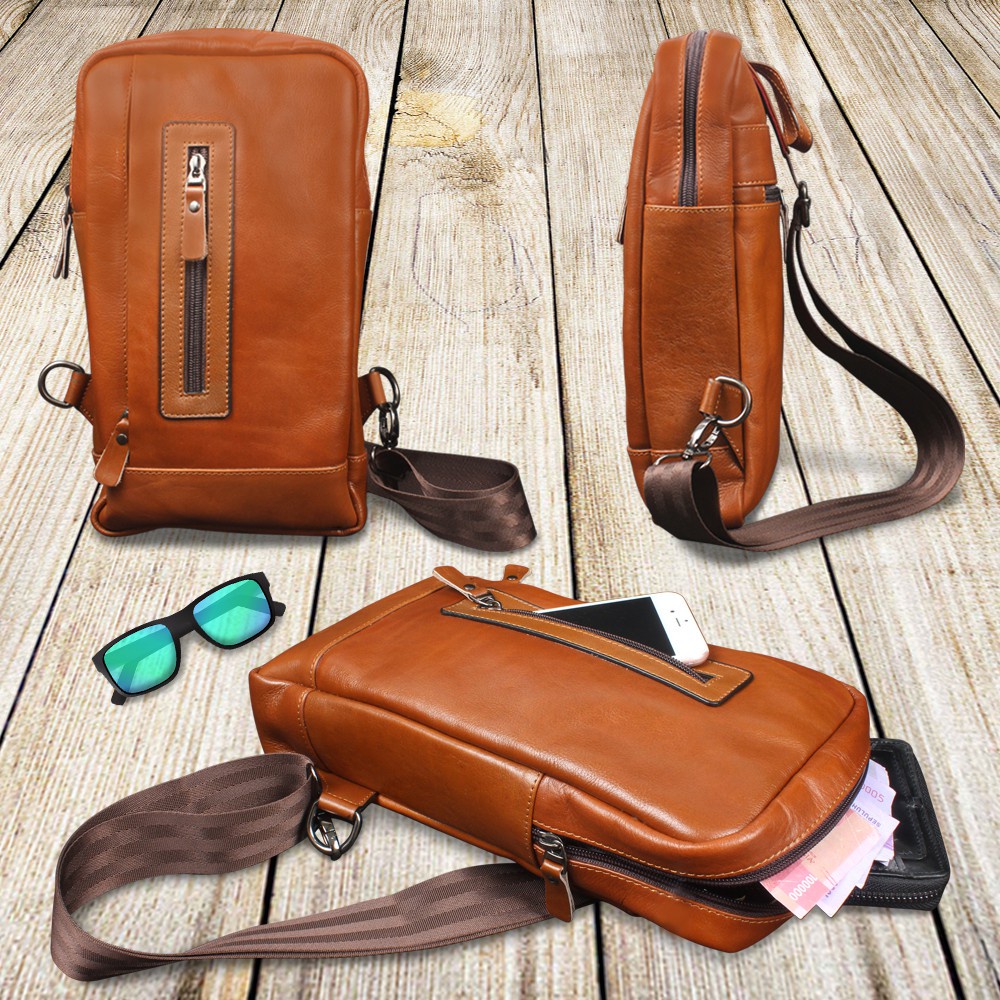 ESL03 tas slingbag multifungsi PU LEATHER