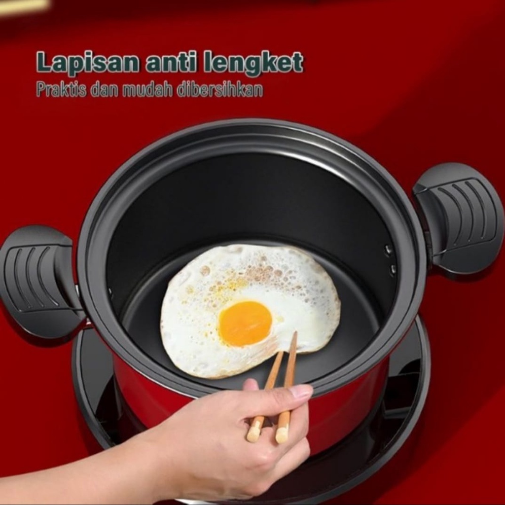 Panci Presto Teflon 3,5 L Micro Pressure Cooker Pot Anti Lengket