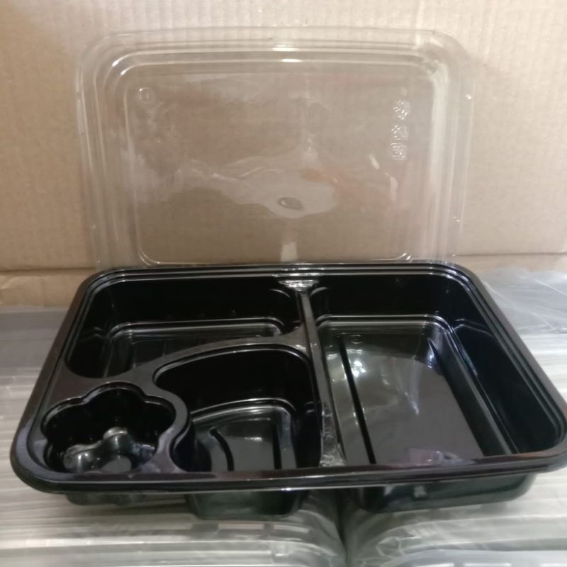 Mika Bento Sekat 4 + TUTUP Mika Plastik