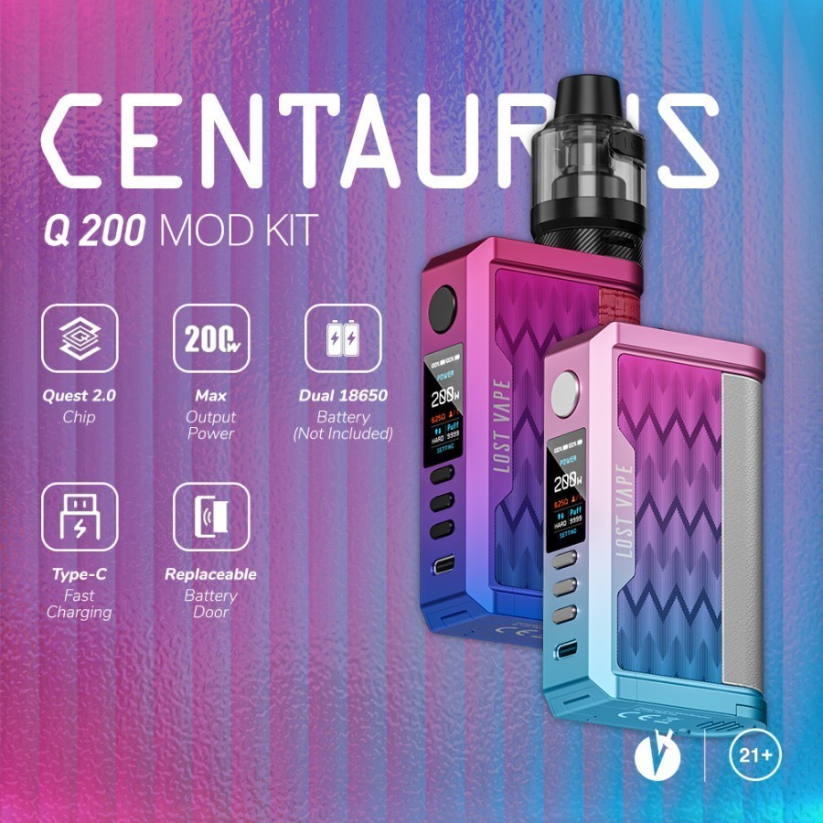 Centaurus Q200 Kit with UB Max Pod Tank Authentic By Lost Vape