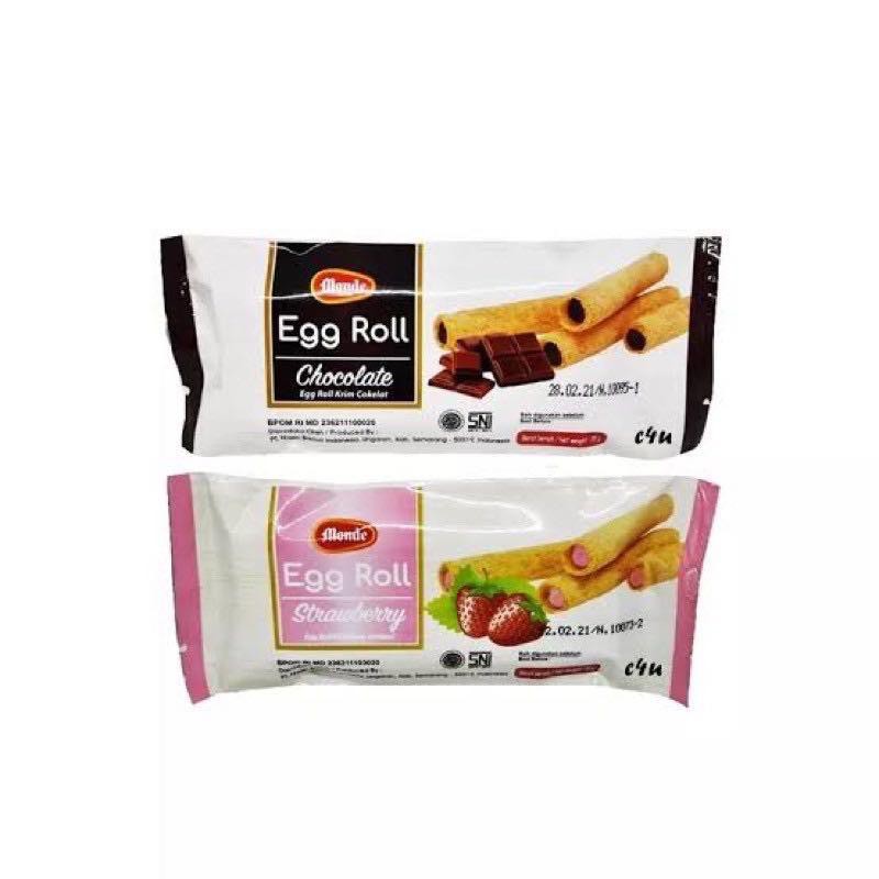 Monde Egg Roll strawberry chocolate cheese snack eggroll 35g