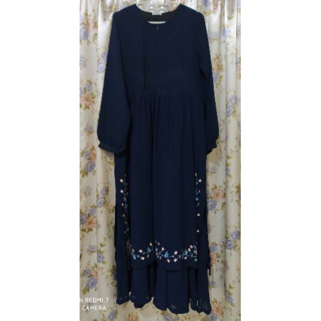 Preloved dress zeeaudrey warna navy