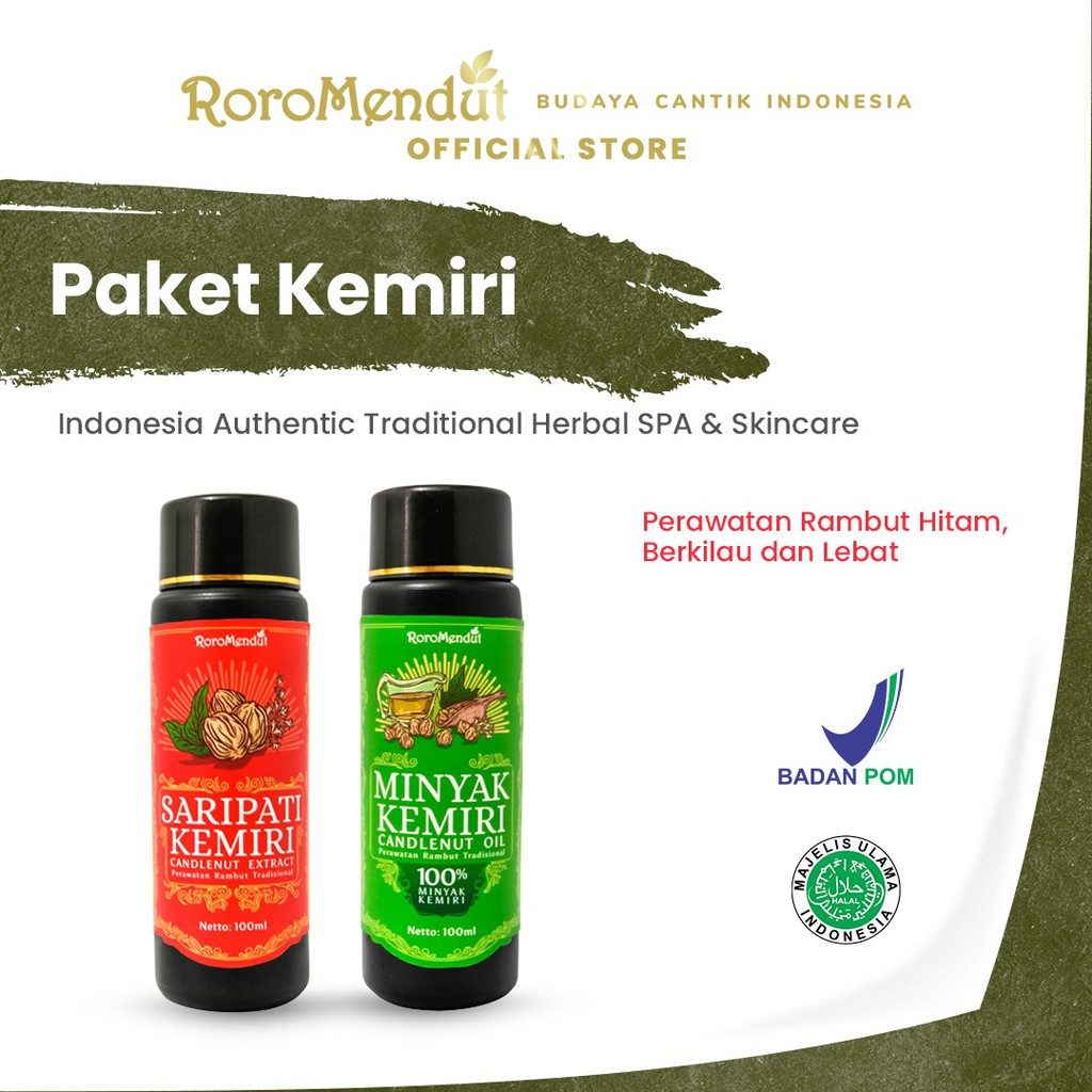 

Roro Mendut Paket Kemiri (Minyak Kemiri dan Saripati Kemiri)