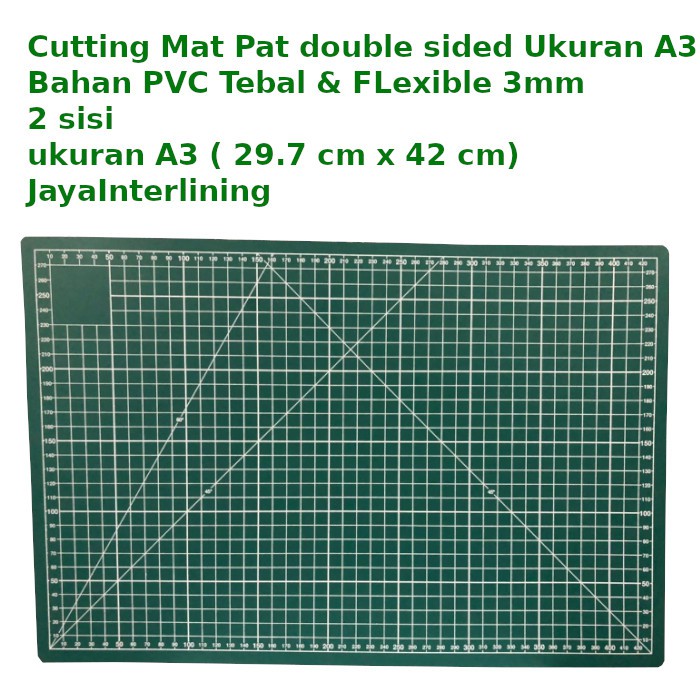 Cutting Mat Pat double sided Ukuran A3 Bahan PVc Tebal Dan Flexibel