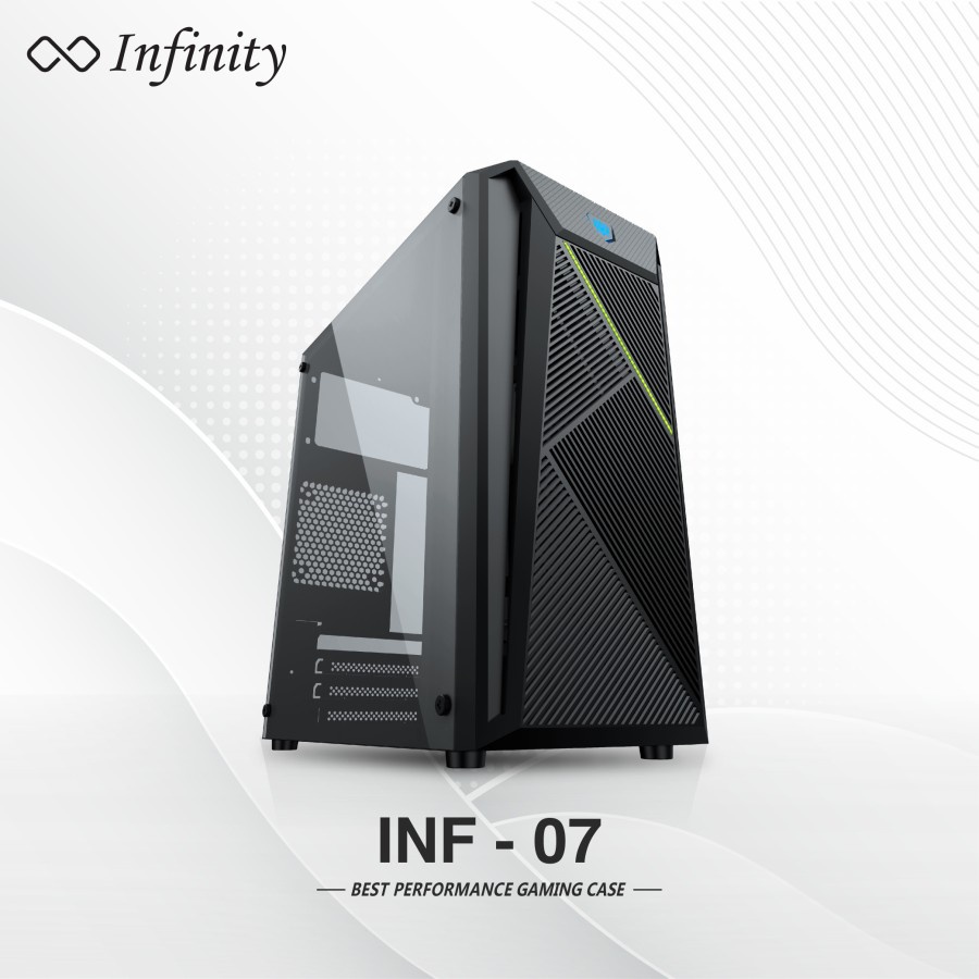 Case Gaming Infinity F07 + PSU 250W | mATX | RGB Front | Casing INF-07