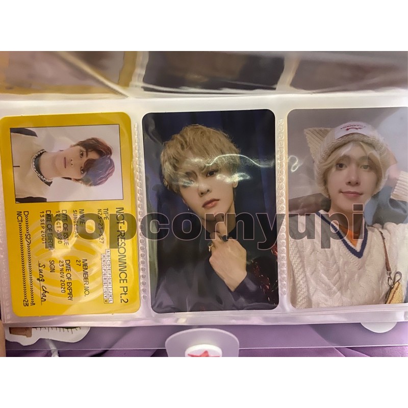 Photocard Hendery Departure Id card Sungchan Arrival kun