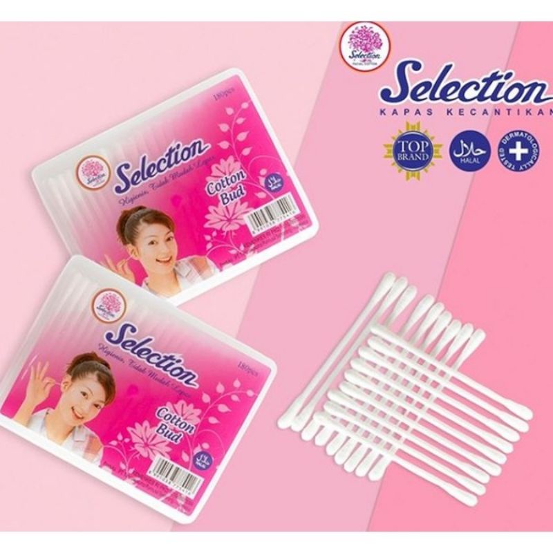 `ღ´ PHINKL `ღ´ Selection cotton buds PINK untuk makeup coton bud lembut aplikasi eyeliner membersihkan make up