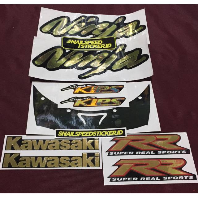 Striping Kawasaki Ninja RR OLD HITAM ZX CBU 2008-2009