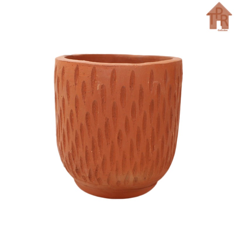 Terakota - Pot U Motif Rintik Berkaki - D15/18