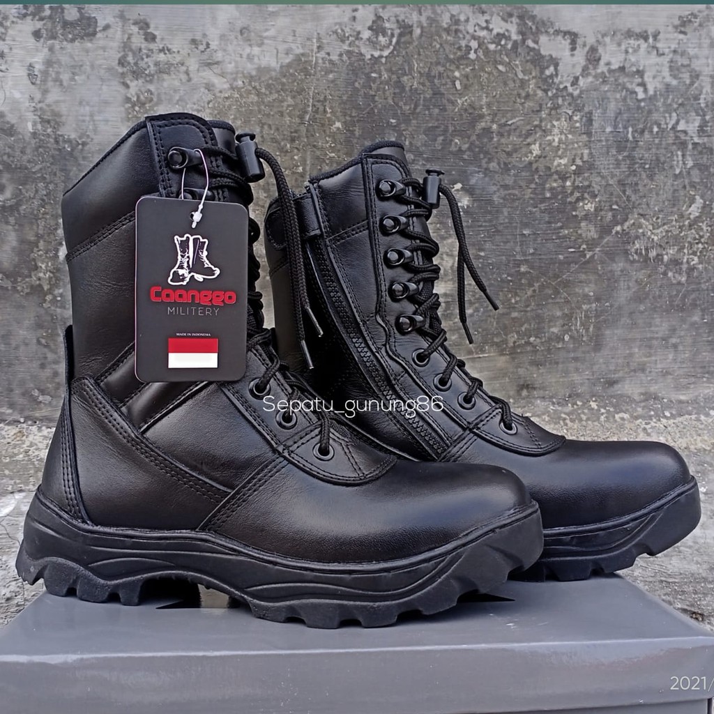 SEPATU PDL JATAH TNI AD 100% KULIT ASLI SEPATU PDL TNI POLISI POLPP SECURITY TERLARIS NEW CAANGGO