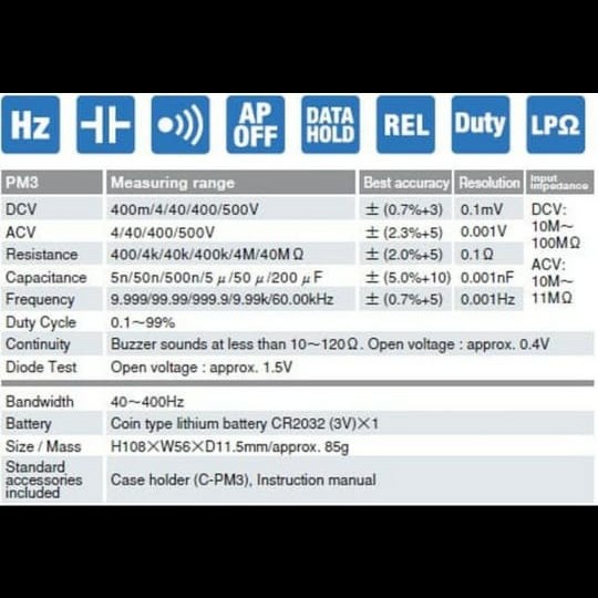 multitester digital / digital multimeter SANWA PM3 ORIGINAL