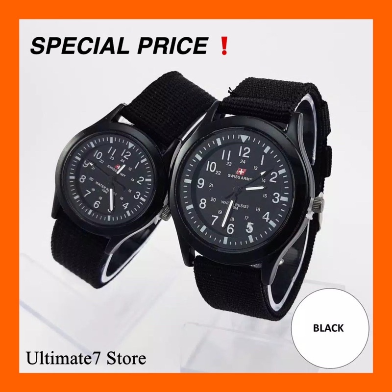 Jam Tangan Tali Kain Canvas