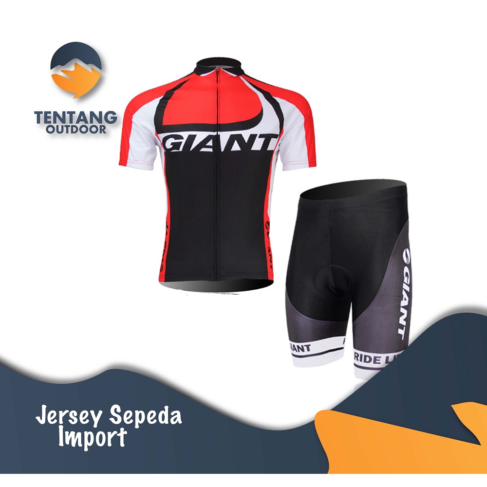  Jersey  Sepeda  GIANT Import Setelan Satu Set Celana Padding 