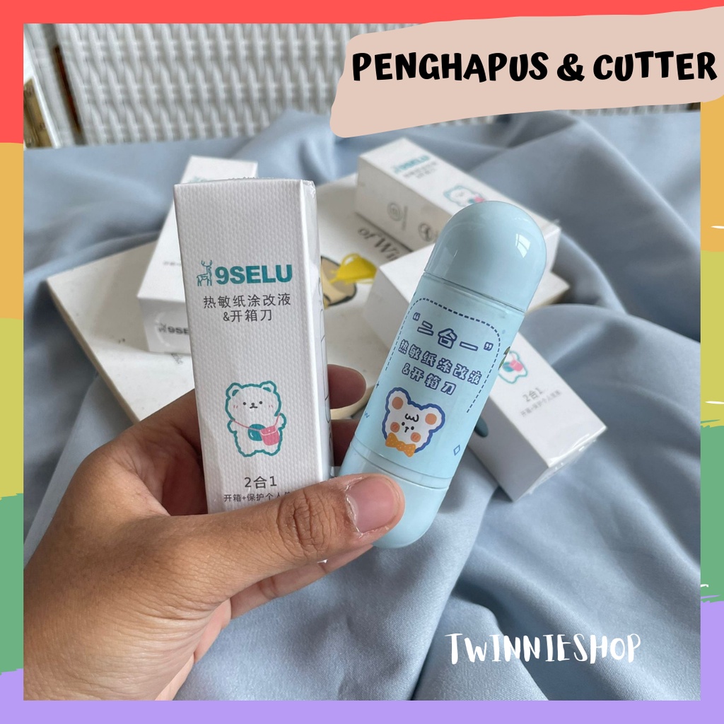 

SET CUTTER DAN PENGHAPUS KODE RESI ROLLER STAMP MULTIFUNGSI KARAKTER BERUANG LUCU UNIK ALAT TULIS MURAH GROSIR
