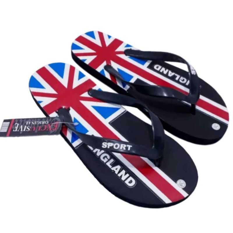 Sandal Jepit Pria Sport Bendera England | Sendal Distro Surfing Casual | Sandal Cowo England (DISTRO 09)