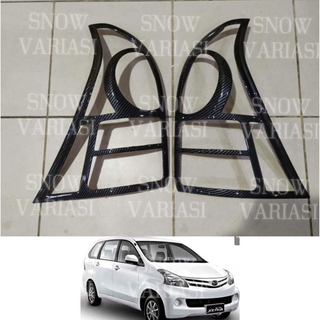 Garnish Lampu Belakang All New Avanza Xenia Veloz 2012 2014 Carbon