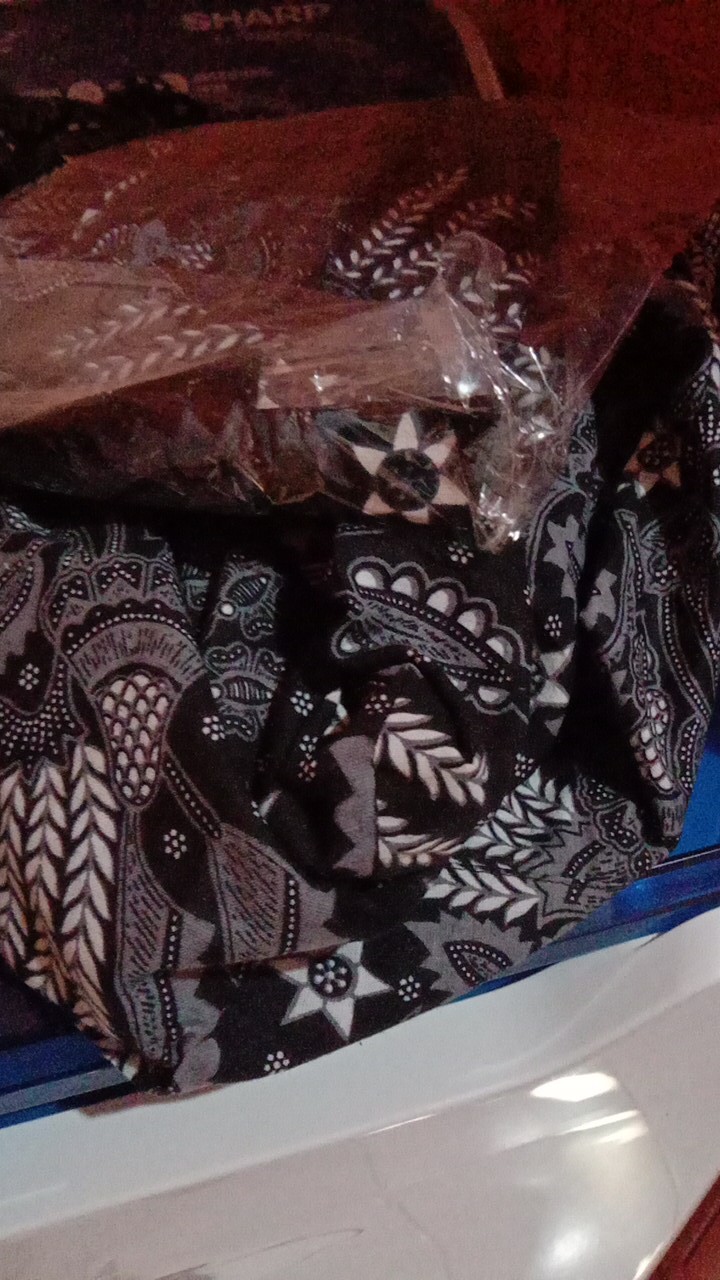 Promo Batik Couple Keluarga Sarimbit Sania Ruffle Batik Ori Ndoro Jowi Motif Manggar Abu