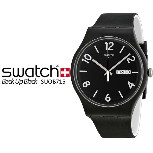 jam tangan / Watch_Id SWATCH ORIGINAL SUOB715 BACKUP BLACK