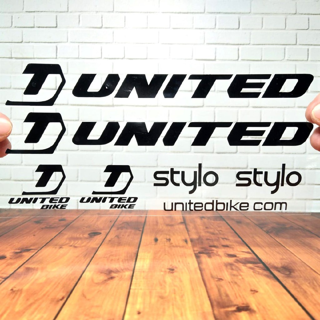 Cutting Stiker United Stylo Variasi Sepeda Sticker Frame Aksesoris Body Style Lipat Keren Decal Striping Bike Road Fixie Mtb Balap Timbul Universal Murah Reflective Nyala Tahan Air Bodi Hologram Batang Gunung Anak Sepedah Kustom Modif