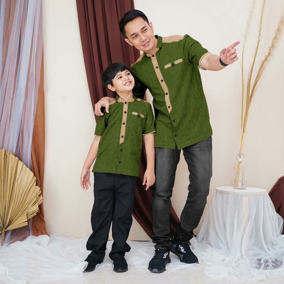 Couple Tikko - Couple Muslim Ayah &amp; Anak - Baju  Koko Ayah &amp; Anak Terbaru