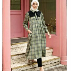 READY KARNIKA MIDI DRESS AVOCADO BY GEULIS