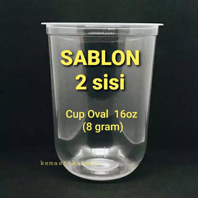 (500 PCS) Sablon Cup Oval 16oz 8gram merk SAP