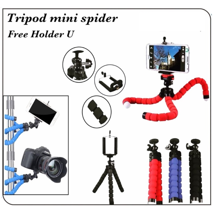 Trend-Tripod Spider Mini Stand Monopod for Camera kamera fleksibel flexible mono pod tongsis selfie