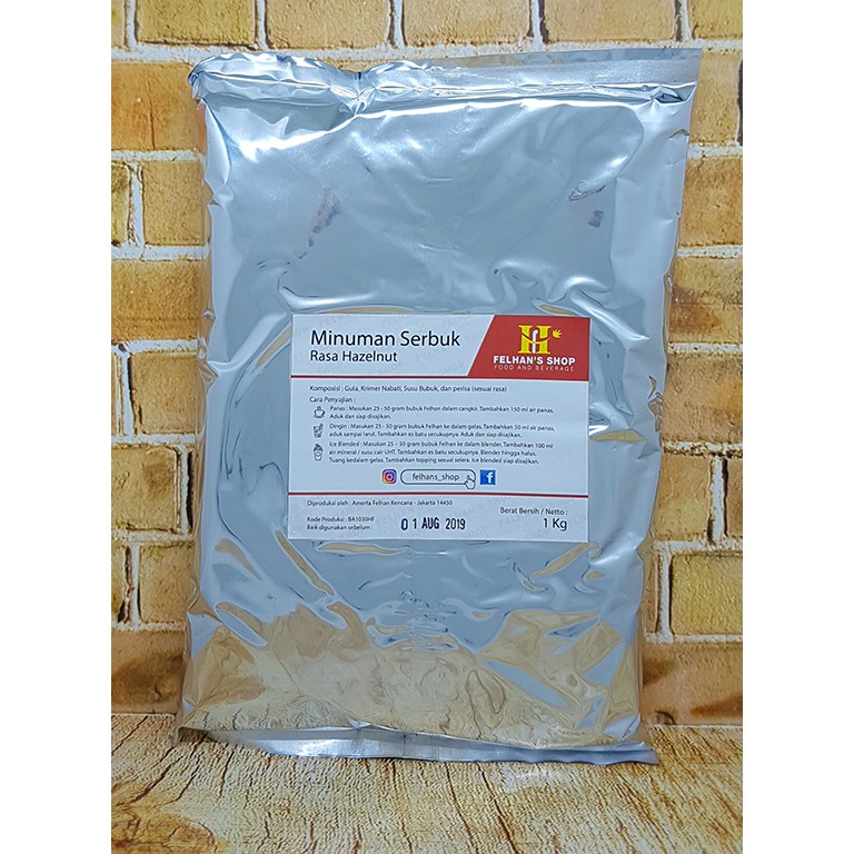 

1kg Hazelnut Bubuk Minuman (Milkshake / Powderdrink)