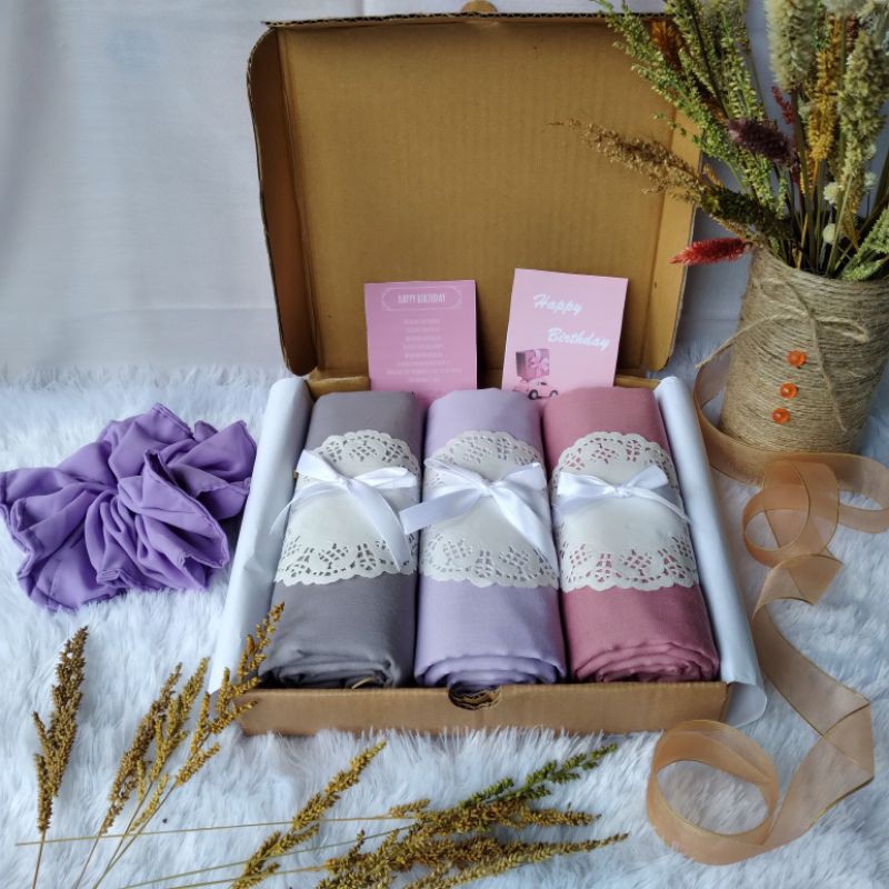 

Hampers lebaran gift box kado graduation wisuda birthday - hijab soft cotton