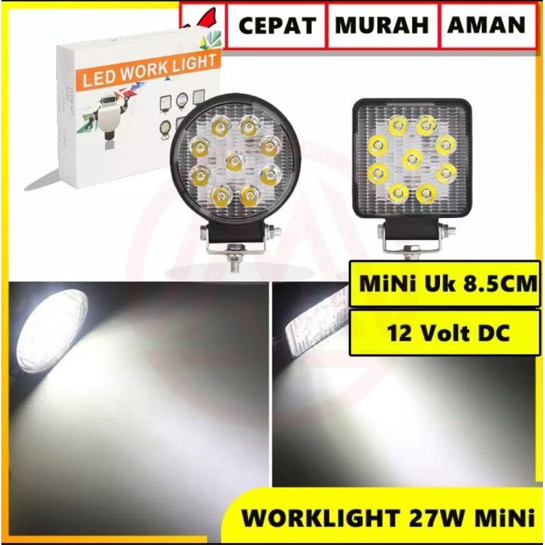 LAMPU LED SOROT LAMPU TEMBAK KOTAK/BULAT 12 VOL LAMPU MOTOR