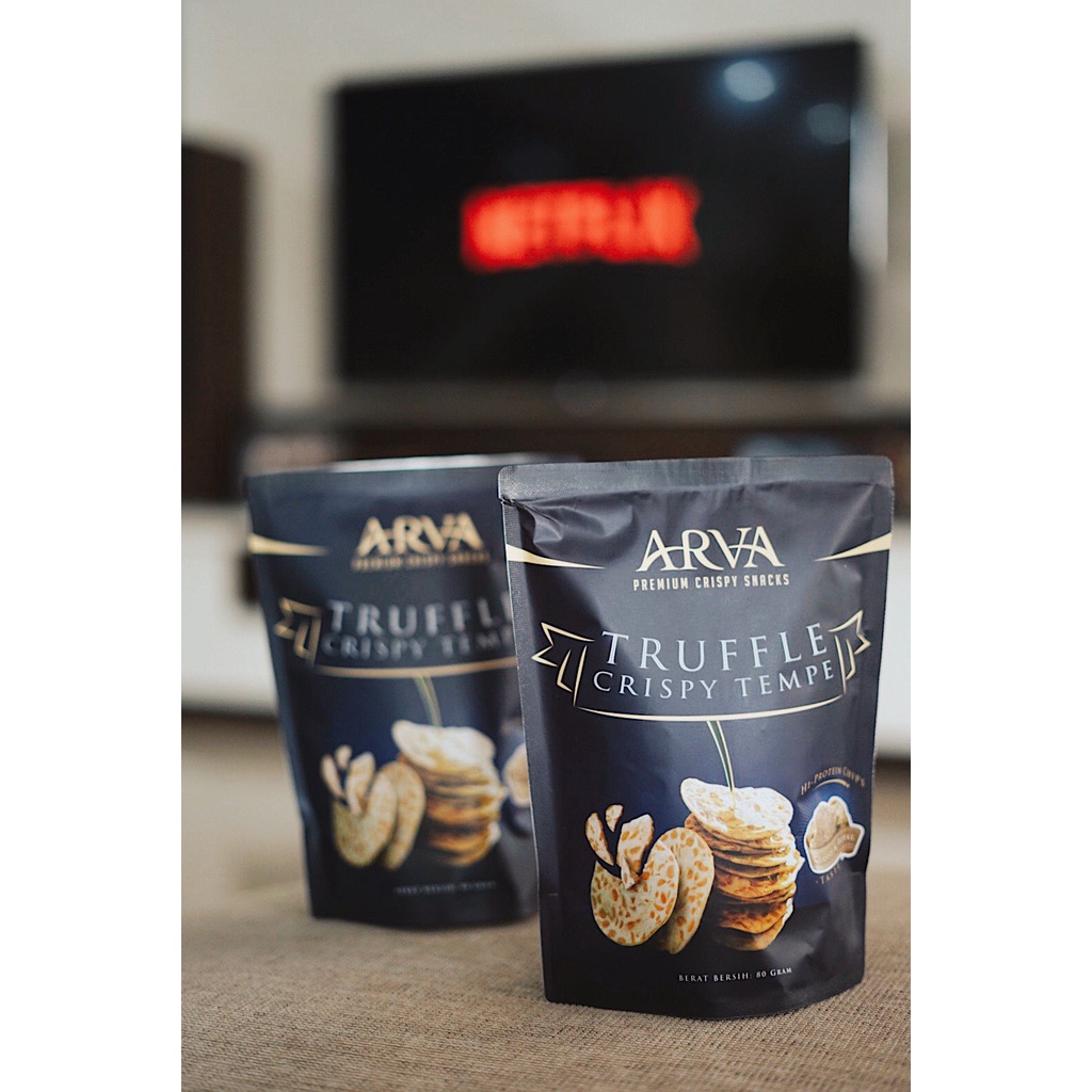 ARVA - TRUFFLE CRISPY TEMPE SNACK - 80 GR (PREMIUM &amp; HALAL)