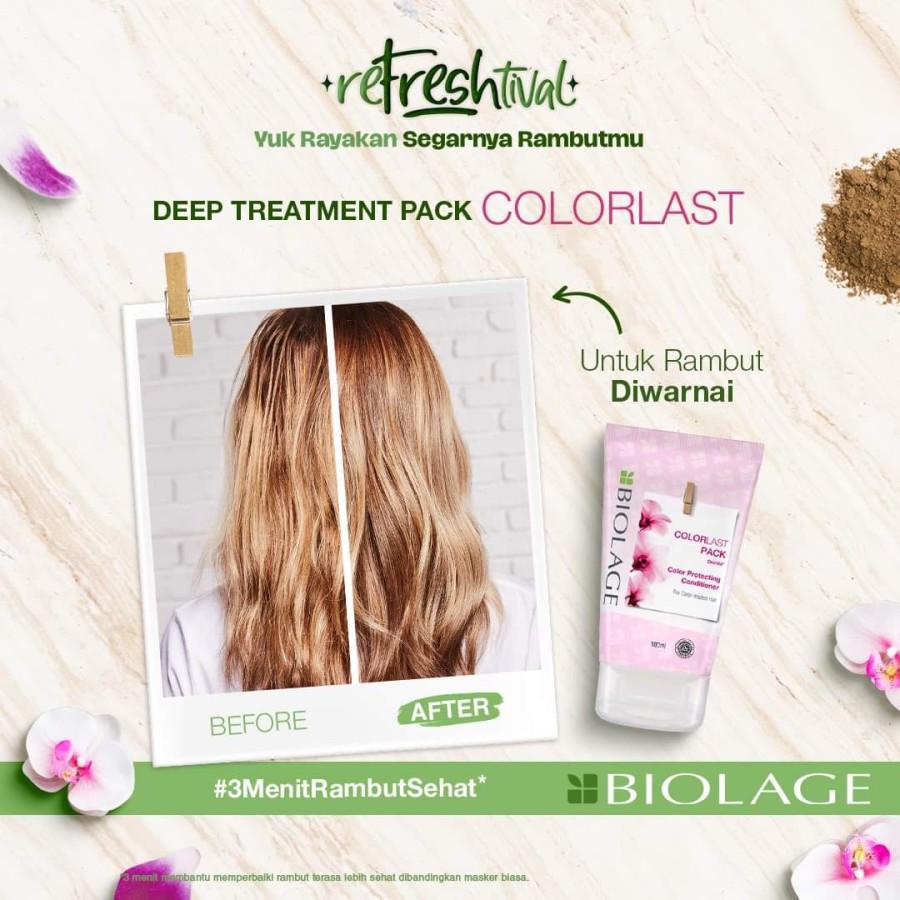 MATRIX Biolage Deep Treatment Pack - Pelembab Pelembut Perawatan Instan Rambut Kering Kusut Mengembang Diwarnai