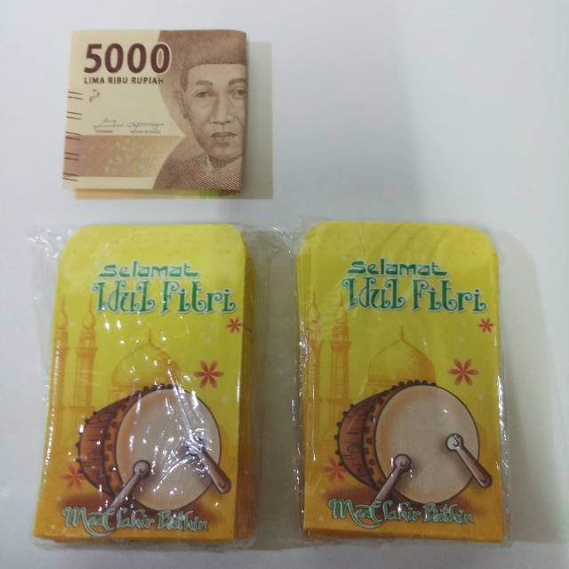 100 pcs AMPLOP THR LEBARAN HARI RAYA MURAH ANGPAU LEBARAN  KARATER SELAMAT IDULFITRI UKURAN SEDANG M