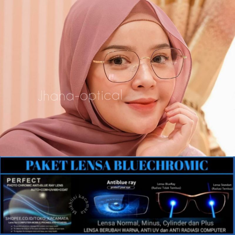 FRAME KACAMATA PHOTOCROMIC BLURAY (blucromic), anti radiasi / kacamata pria / wanita