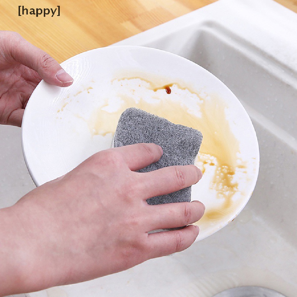 HA 10pcs Home Kitchen Dishwashing Sponge Cleaning Pad Sponge Cloth Scouring Pad ID