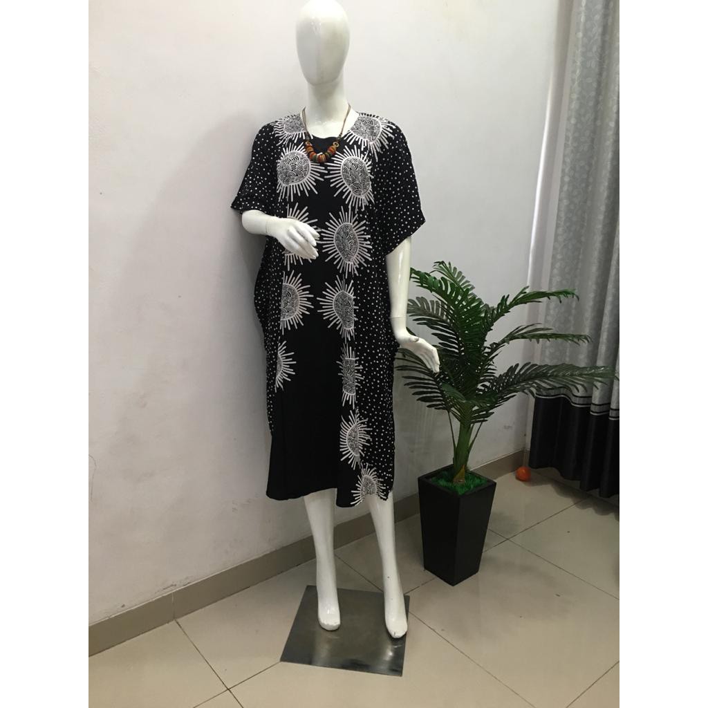 DASTER KALONG HUZA Motif BLACK WHITE