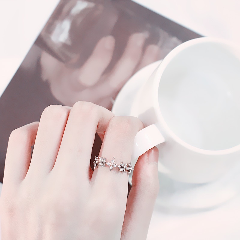 Fashion adjustable pribadi cincin sederhana internet pengaruh gaya dingin ditarik rantai jari jari t