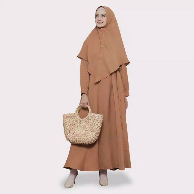 Free Khimar Nobby Dhamira Dress Casual Perempuan Syar'i Set