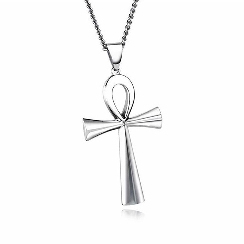 Kalung Rantai Dengan Liontin Bentuk Crucifix Mesir Ankh Untuk Hadiah