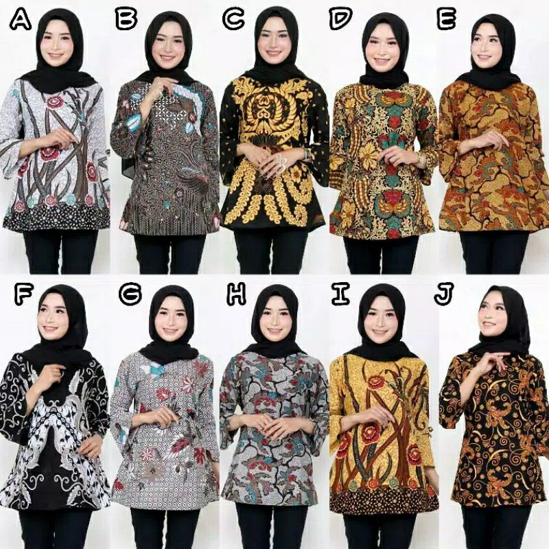 Blouse Batik Wanita Cantik Kekinian / Baju Batik Blouse Kerja Kondangan Nikahan Seragaman Wanita