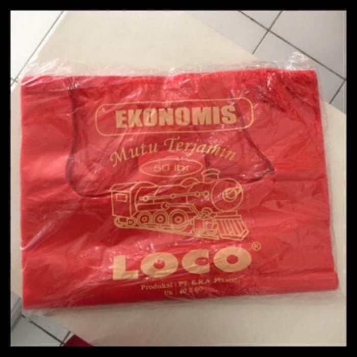 

Ginger- Kantong Plastik Kresek Loco EKONOMIS MERAH 40 x 60 isi 50 lembar