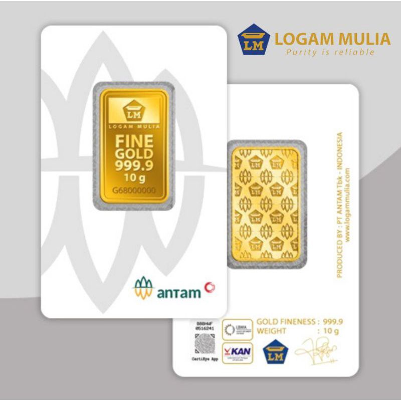 LOGAM MULIA 10 GR ,EMAS BATANGAN ANTAM 10 GR