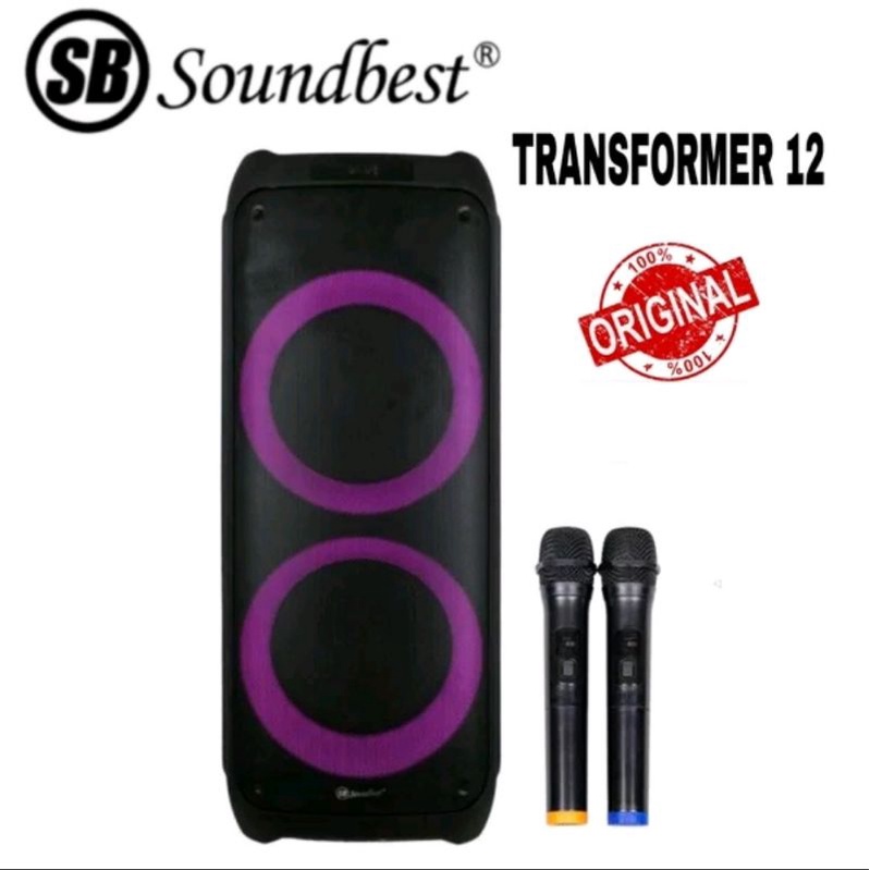 SPEAKER AKTIF 12 INCH DOUBLE SOUNDBEST TRANSFORMER 12 USB BLUETOOTH