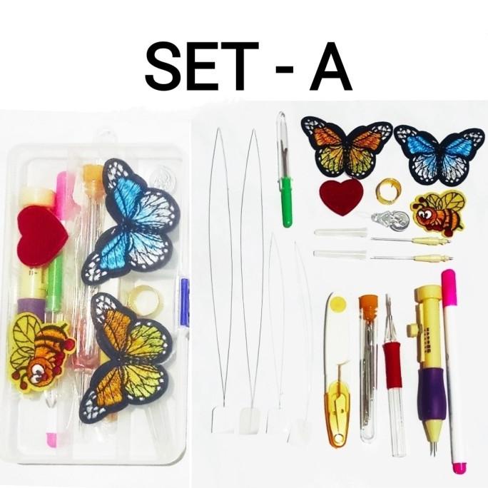 SET JARUM BORDIR - PUNCH NEEDLE -JARUM RAJUT - ALAT SULAM