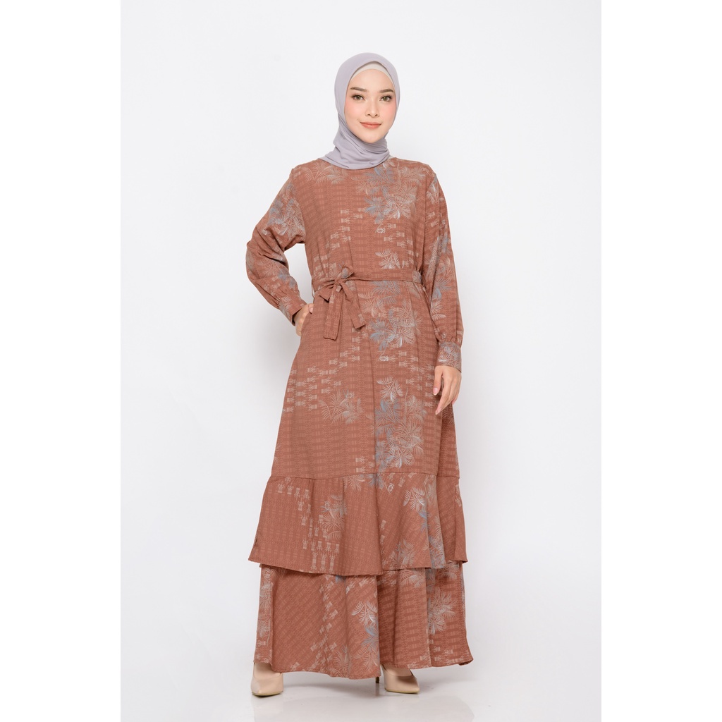 baju gamis wanita dress muslim terbaru ZM Zaskia Mecca - Cindy Brown Gamis - Jelita Indonesia - Edi baju gamis wanita terbaru 2022 Bisa COD Premium baju muslim wanita bahan adem kekinian gamis terbaru Q6B3 midi dress muslim terlaris Murah